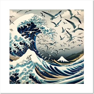 Kanagawa Wave Traditional Japanese Art - National Bird Day Posters and Art